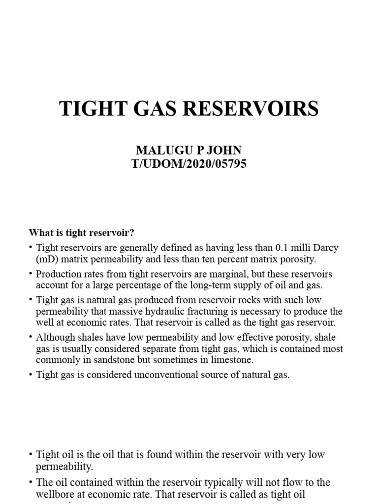 TIGHT Reservoir | PDF | Petroleum Reservoir | Permeability (Earth Sciences)