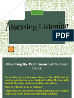 Language Learning Evaluation (Assessing Listening) by Group 6