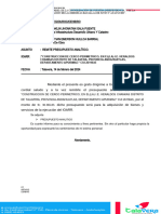 Informe 002 Remite Presupuesto Analitico