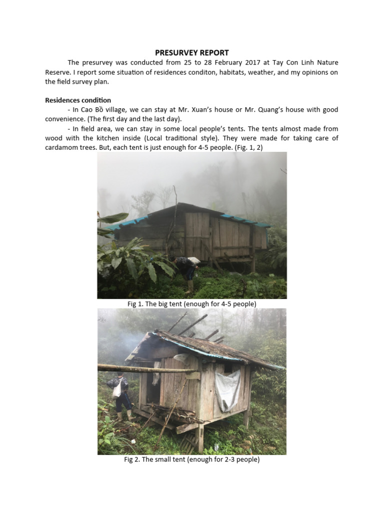 Presurvey report pdf home garden