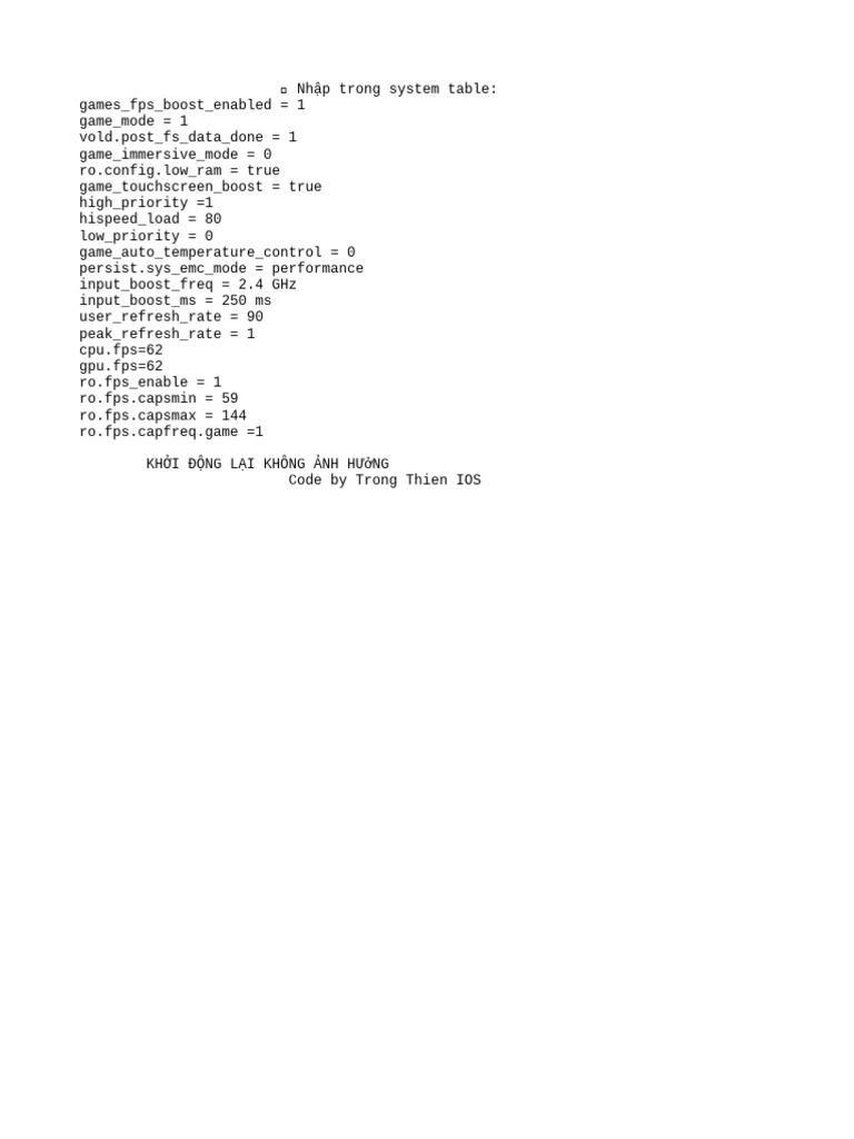 FPS Boost Code for SetEdit | PDF