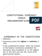 Law437 Constitutional Supremacy