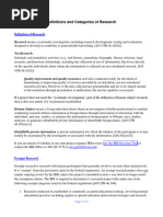 Categories of Research 2018 Requirements 052649