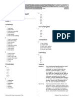 U1 Progress Tests C Answer Key