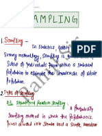 Sampling, Estimation, Hypothesis Notes