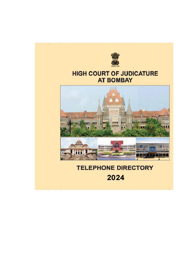 Bombay High Court Contact Directory 2024 | PDF | Tribunal | Judiciaries