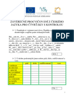 KH-29 - Závěrečné Procvičování Z Českého Jazyka S Kontrolou