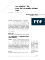 La Interpretación de Emmanuel Lévinas de Ideas I de Husserl