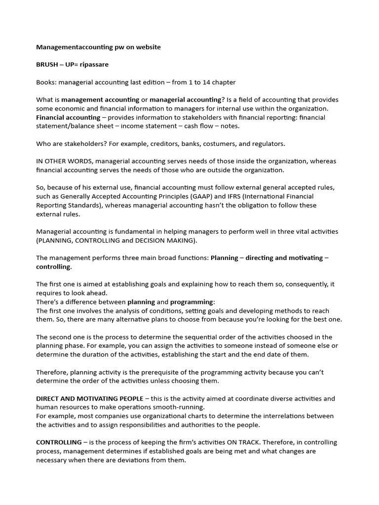 Financial and Managerial Accounting | PDF | Accounting | Expense