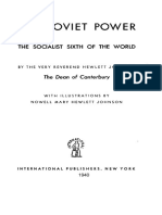The Soviet Power The Socialist Sixth of The Globe by Reverend Hewlett Jonhson The Dean of Canterbury