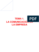 Tema 1. La Comunicacion en La Empresa