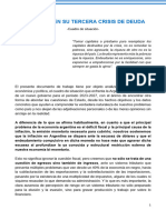 Argentina en su tercera crisis de deuda. Cuadro de situación