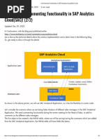 Commenting Functionality in SAP Analytics Cloud(SAC)