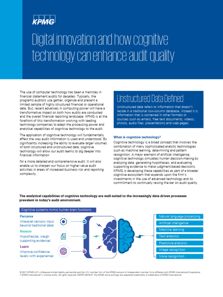 Cognitive Tech in Financial Audits | PDF | Financial Audit | Analytics