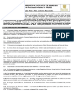 Edital Processo Seletivo 004 2023 Prefeitura Municipal de Patos de Minas