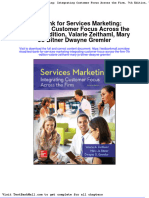 Test Bank For Services Marketing: Integrating Customer Focus Across The Firm, 7th Edition, Valarie Zeithaml, Mary Jo Bitner Dwayne Gremler