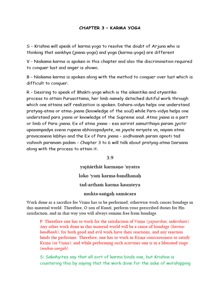 Understanding Karma Yoga Principles | PDF | Lust | Ātman (Hinduism)