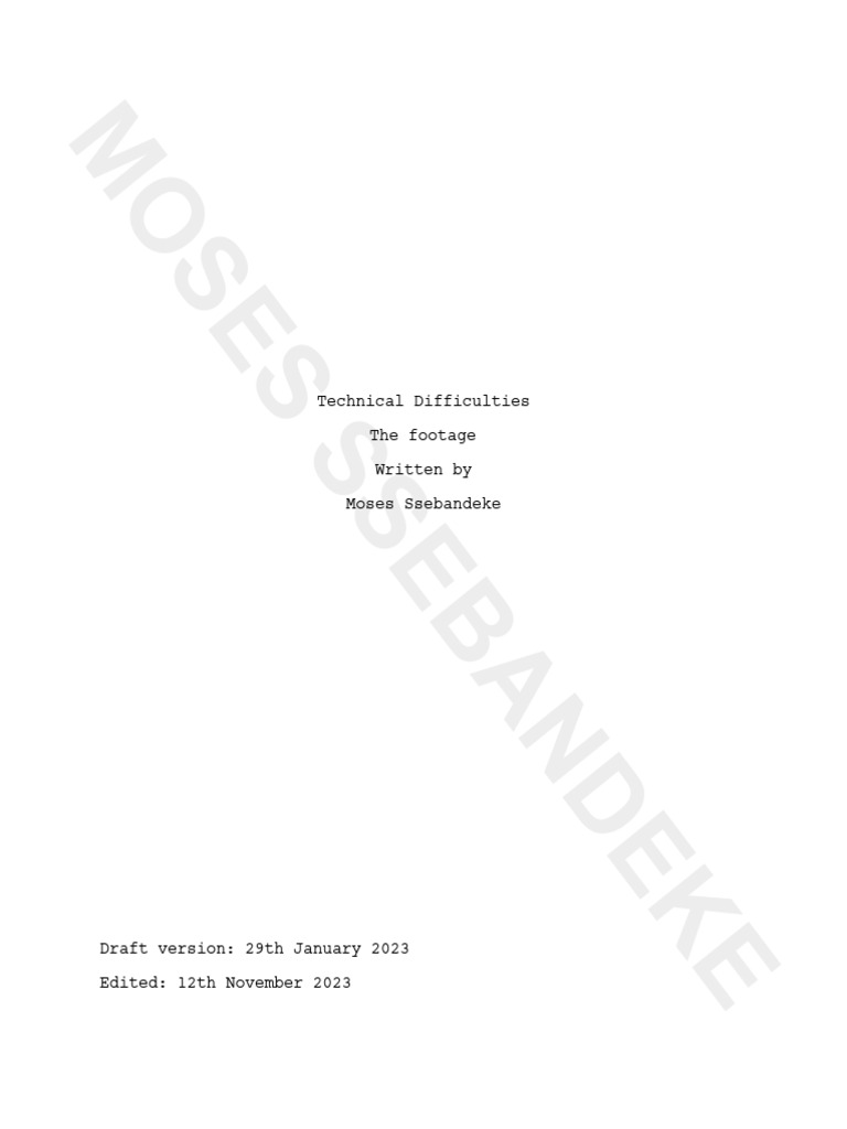 Technical Difficulties | PDF