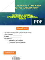 Topic No. 4 General Specification For Electrical Works