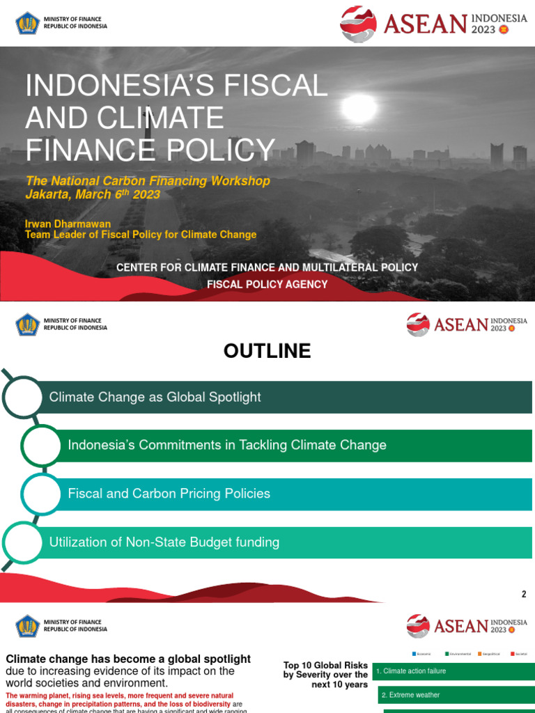 Indonesia's Climate Finance Policy Overview | PDF | Climate Change ...