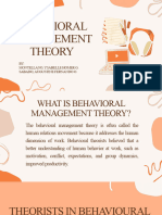 Behavioral Management Theory