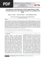 Petrophysical Analysis Based On Well Logging Data