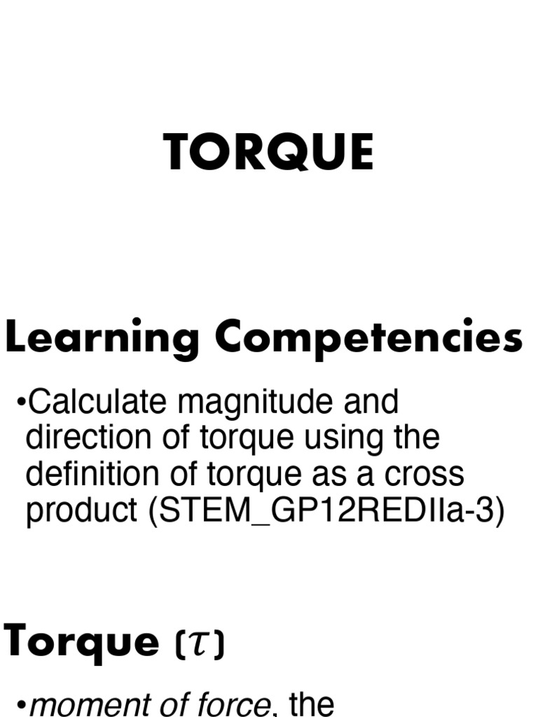 General Physics 1 Torque Pdf