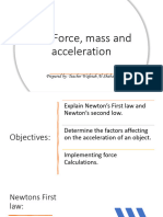 3.4 Force, Mass and Acceleration