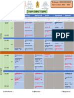 Emploi Du Temps 2022-2023-2