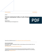 Prebiotic Carbohydrate Profiles of Lentil Chickpea and Common B