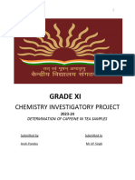Chemistry Investigatory Project Grade 11