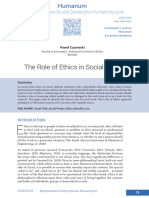 The Role of Ethics in Social Work: Międzynarodowe Studia Społeczno-Humanistyczne