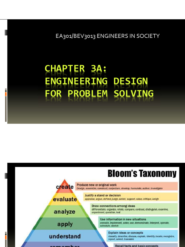 Chap 3a Engineering Design For Problem Solving | PDF
