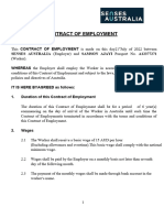 Contract of Employment 022252