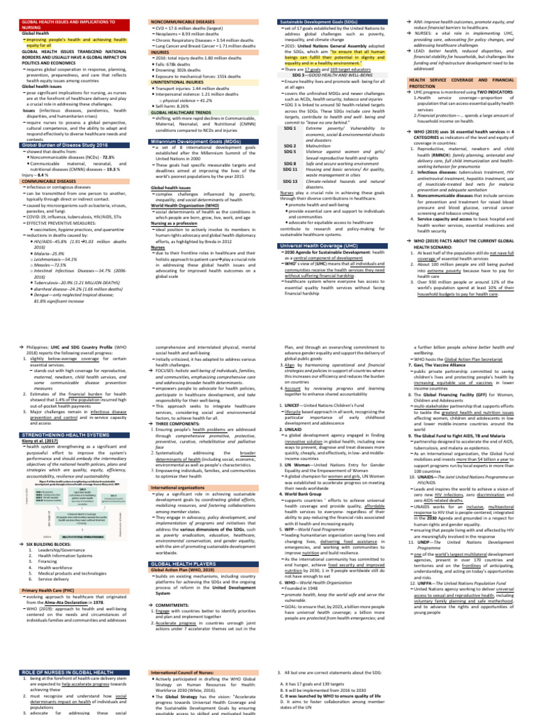 INTRODUCTION TO GLOBAL HEALTH PDF visual data 2