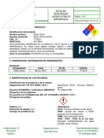 Ficha de Seguridad Acido Cítrico