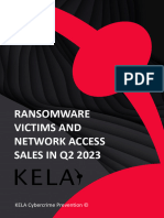 KELA Research Ransomware Victims and Network Access Sales in Q2 2023