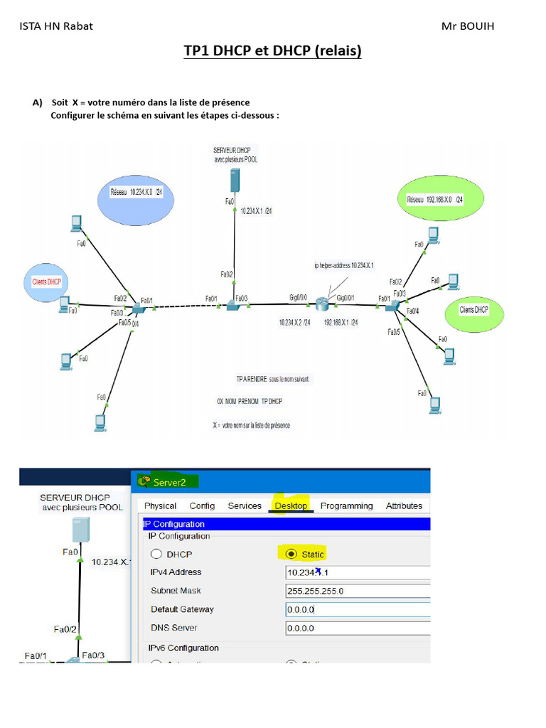Configuration DHCP sur Routeur Cisco | PDF | Secteurs du service ...