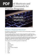 Keyboard Shorcuts Shortcut Keys