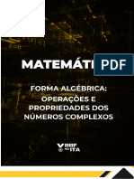 Forma Algébrica, Operações e Propriedades Dos Números Complexos PDF