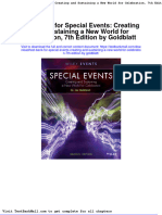 Full Test Bank For Special Events Creating and Sustaining A New World For Celebration 7Th Edition by Goldblatt PDF Docx Full Chapter Chapter