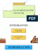 Presentación Ley de La Alimentación Escolar