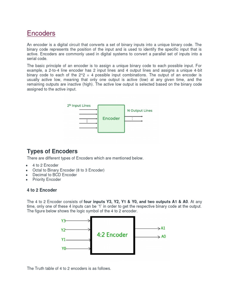 Encoders | PDF | Digital Electronics | Data Compression