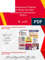 Manifestaciones Públicas 8 de Febrero de 2024 Gestores de Convivencia - SDSCJ