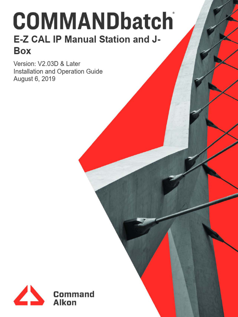 E-Z CAL IP Manual Station and J-Box: Version: V2.03D & Later ...