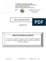 COURS N°01 DE RELATIONS HUMAINES - PDF Version 1