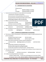 11th Accountancy All Units 1 Mark Important Questions 2022 2023 English Medium PDF Download
