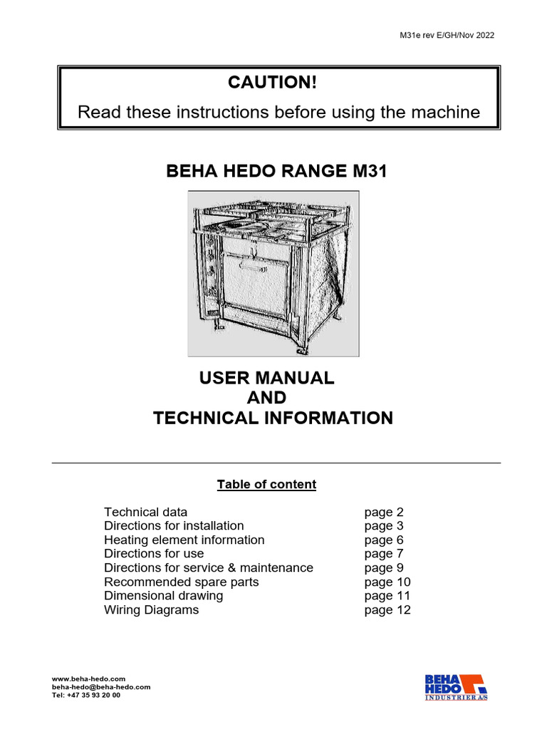 M31e e Manual | PDF | Electrical Connector | Thermostat