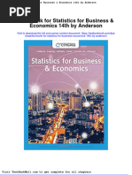 Full Test Bank For Statistics For Business Economics 14Th by Anderson PDF Docx Full Chapter Chapter