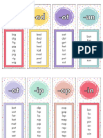 Abstract Polka Dot Word Family Reading Flashcards